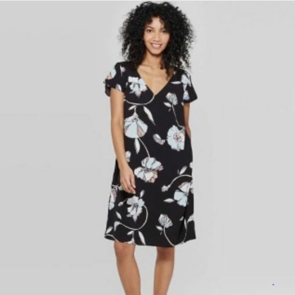 a new day Black and White Floral Dress